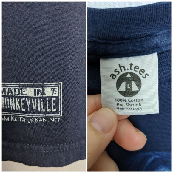 Keith Urban 2005 Navy Blue Concert T Shirt Sz L - Picture 4 of 6